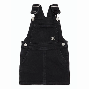 Calvin Klein Washed Black Denim Dress light layering