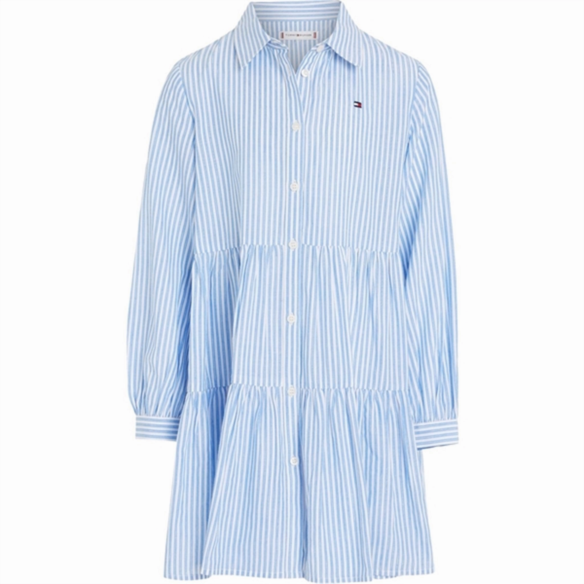 Transitional-Wear Tommy Hilfiger Lurex Stripe Shirt Dress Blue Stripe