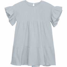 Huttelihut Muslin Celestial Blue Dress Smart and Sleek