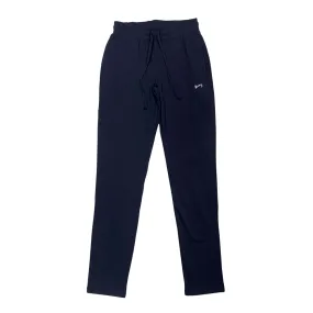 Layered Panel Design Hangar93 pantalone sportivo da donna in cotone jersey logo strass z651D BLU01 blu