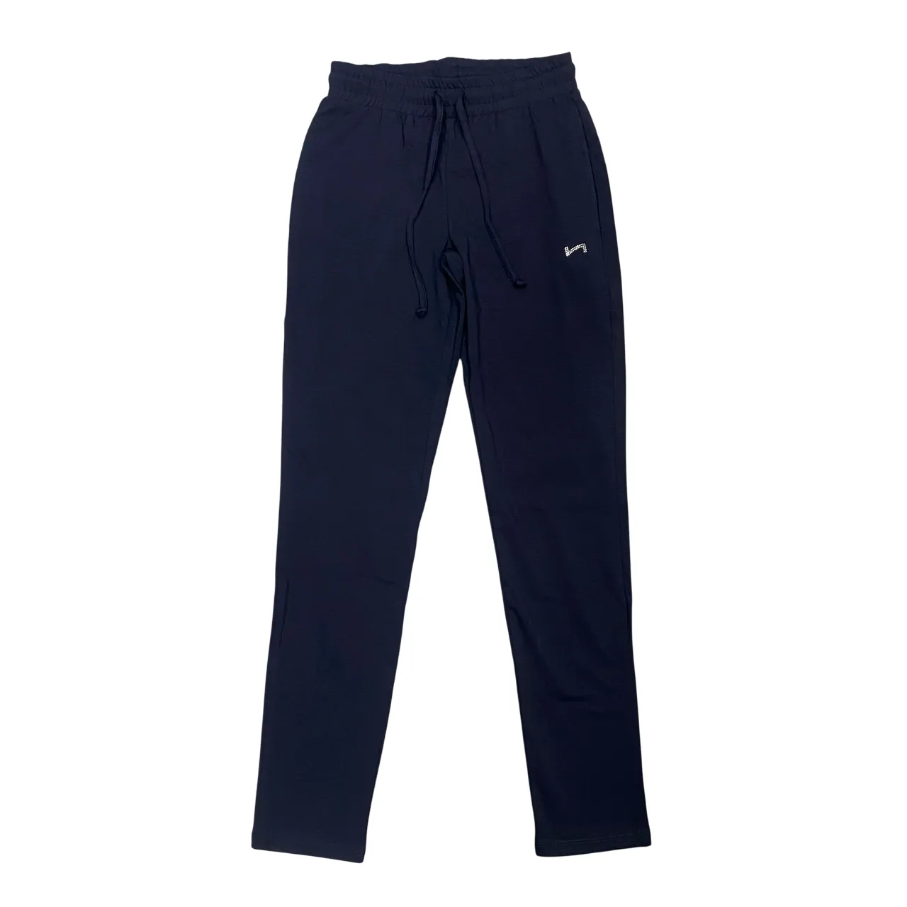budget-friendly Hangar93 pantalone sportivo da donna in cotone jersey logo strass z651D BLU01 blu