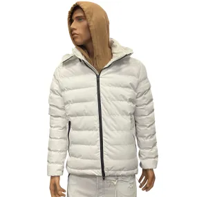 Happer giubbotto da uomo con cappuccio staccabile 10330-142 bianco Decal