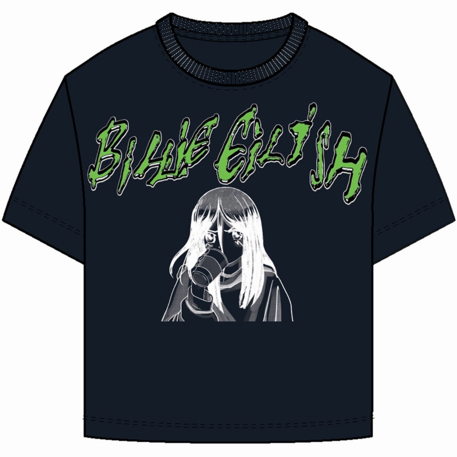 Fade Resistant Coating Lightweight Comfort Wear Name It Black Jaxana Billie Eilish T-Shirt