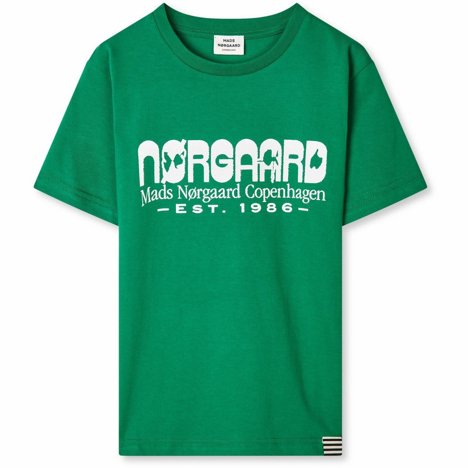 Micro Perforation Seasonal Staple Mads N?rgaard Verdant Green Printed Tee Thorlino Tee
