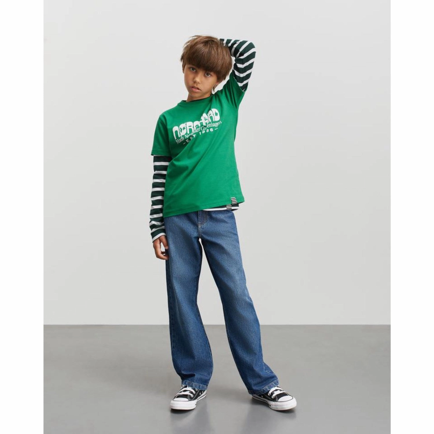 Mads N?rgaard Verdant Green Printed Tee Thorlino Tee Timeless Fashion