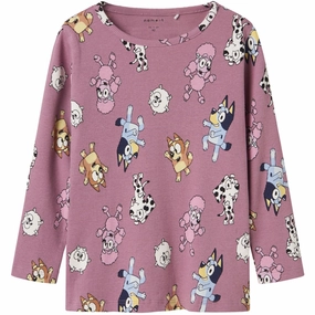 Reinforced Collar Tall friendly Name It Mauve Orchid Nina Bluey Blouse