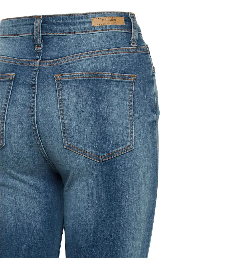b.young pantalone jeans da donna svasati LOLA LUNI 20814291 200461 blu medio MachineWashable No Gap Waist Construction