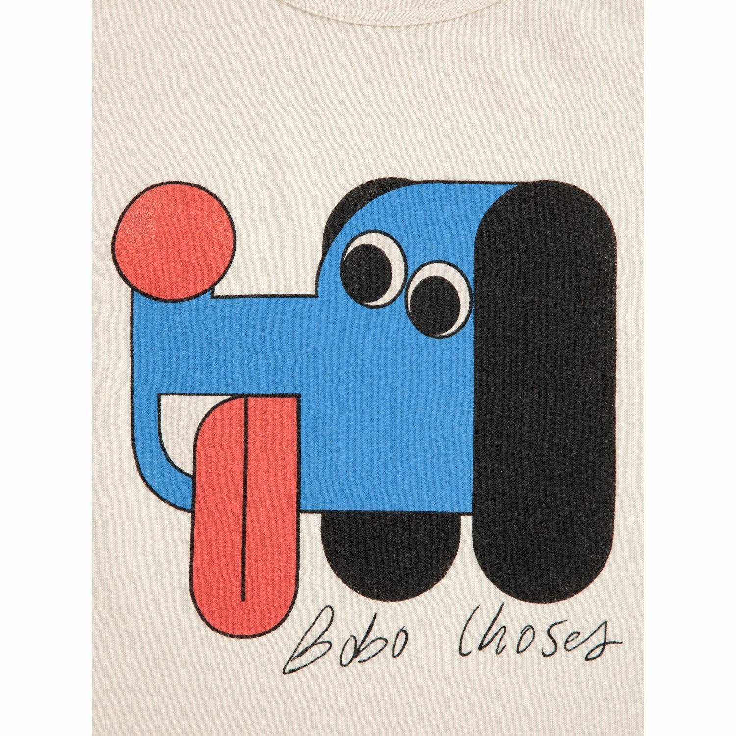 Beach Ready Roll-Up Sleeve Bobo Choses White Doggy Mate T-Shirt