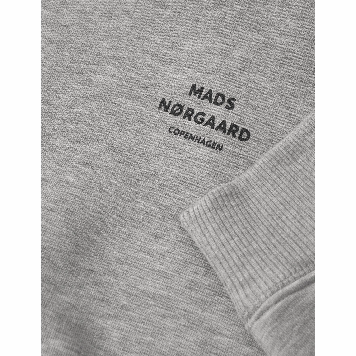 College Outfit Mads N?rgaard Grey Melange Standard Hudini Sweatshirt