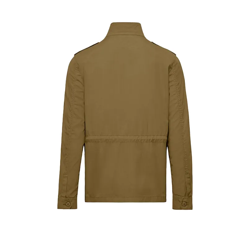 Perforated Details Bomboogie Giacca da uomo multitasche in popeline di cotone GM7788TCTI4 03 sabbia