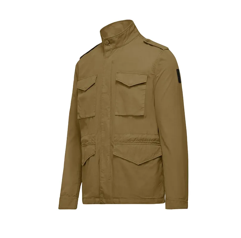 Bomboogie Giacca da uomo multitasche in popeline di cotone GM7788TCTI4 03 sabbia Layered Security Pockets Anti Pilling