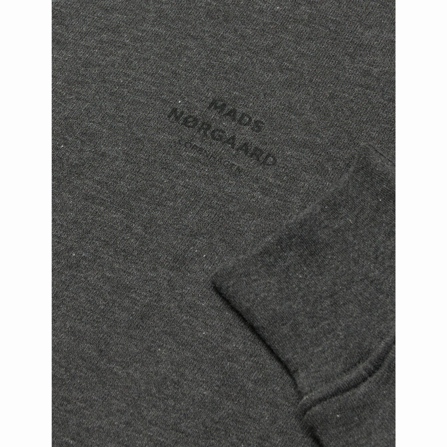 Faux Suede Tapir like Mads N?rgaard Charcoal Melange Mix Sweat Sonan Hoodie