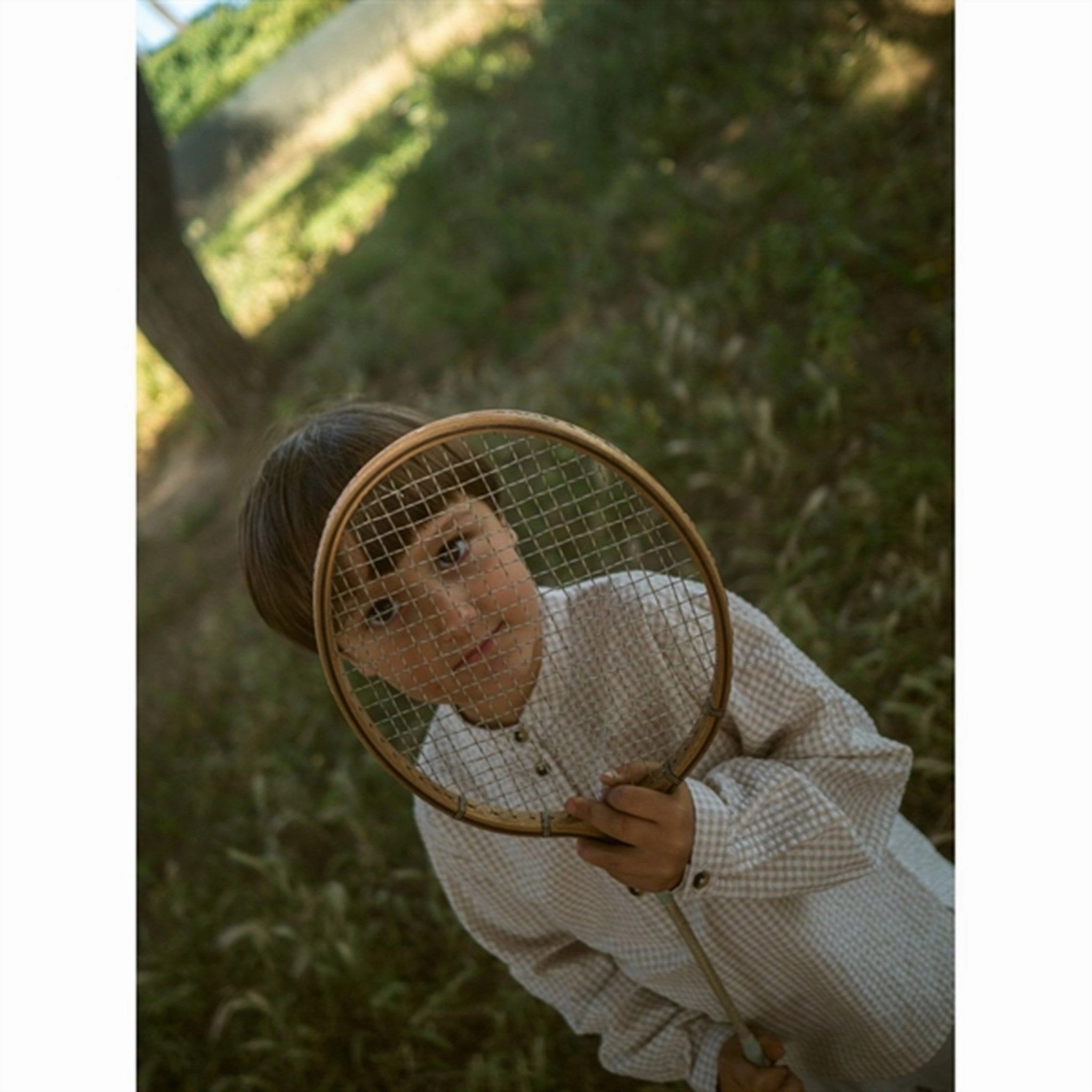 MarMar Grey Sand Gingham Tokyo Shirt Split hem