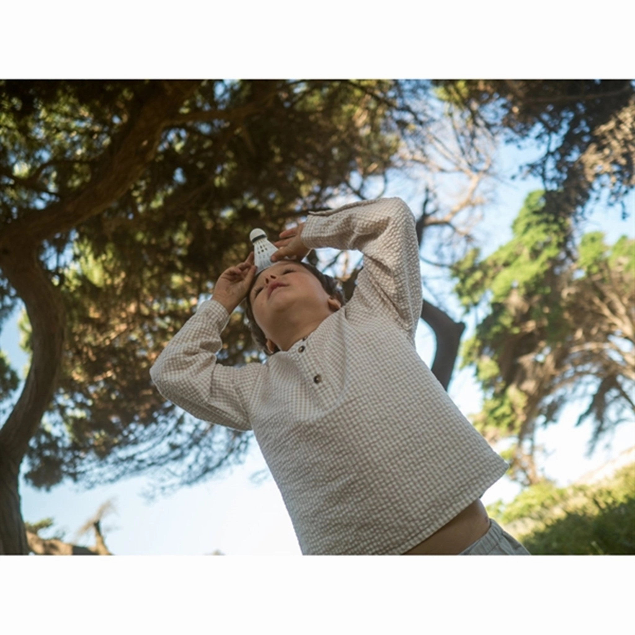 MarMar Grey Sand Gingham Tokyo Shirt No Slip Shoulder Grip