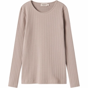 MarMar Modal Pointelle Rib Soft Beige Tamra Blouse Easy Care Material