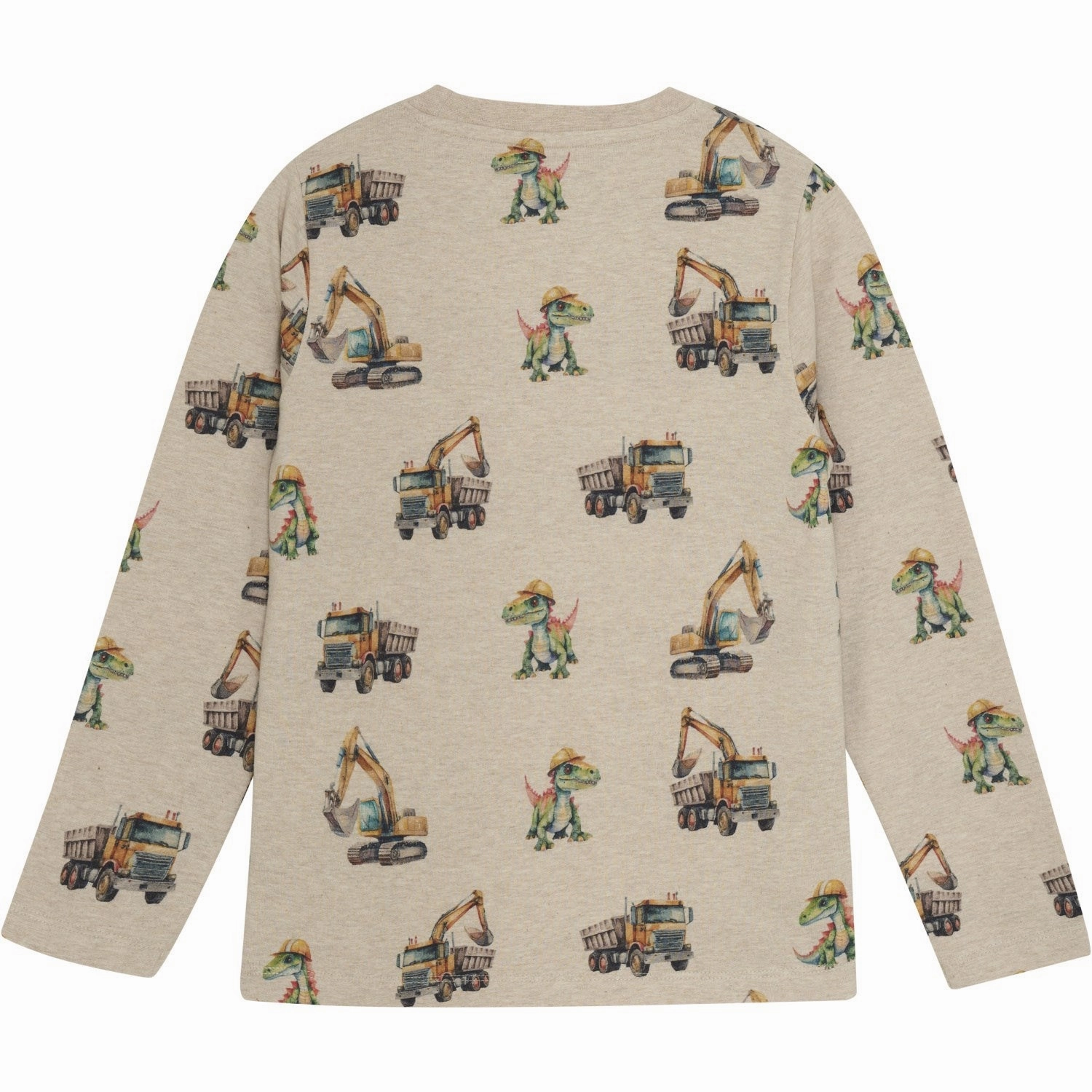 Minymo Beige Melange Blouse AOP Slim Silhouette