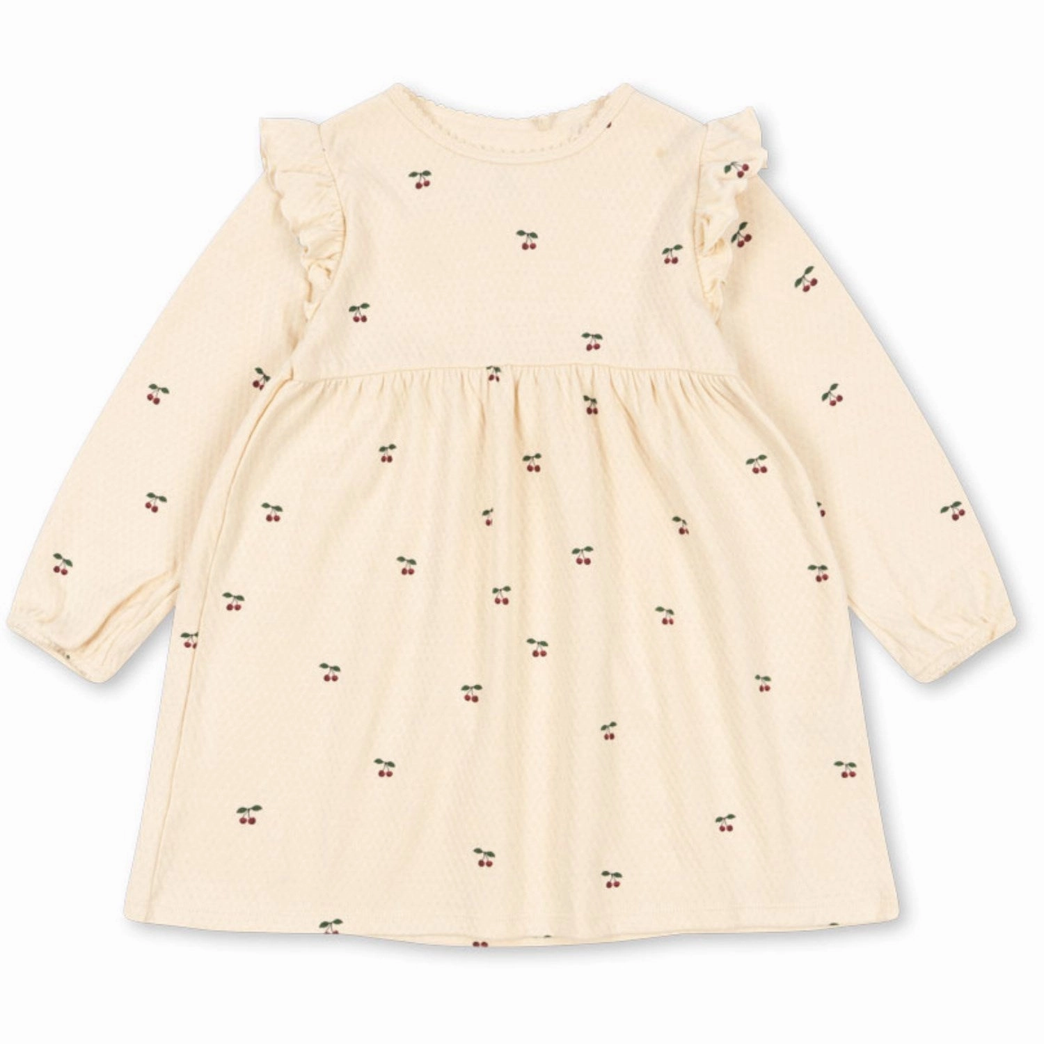 Konges Sl?jd Cherry Sui Frill Dress Gots Waist Seam