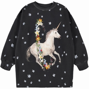 Shirred-Detail Molo Flower Jump Cyrella Dress LS