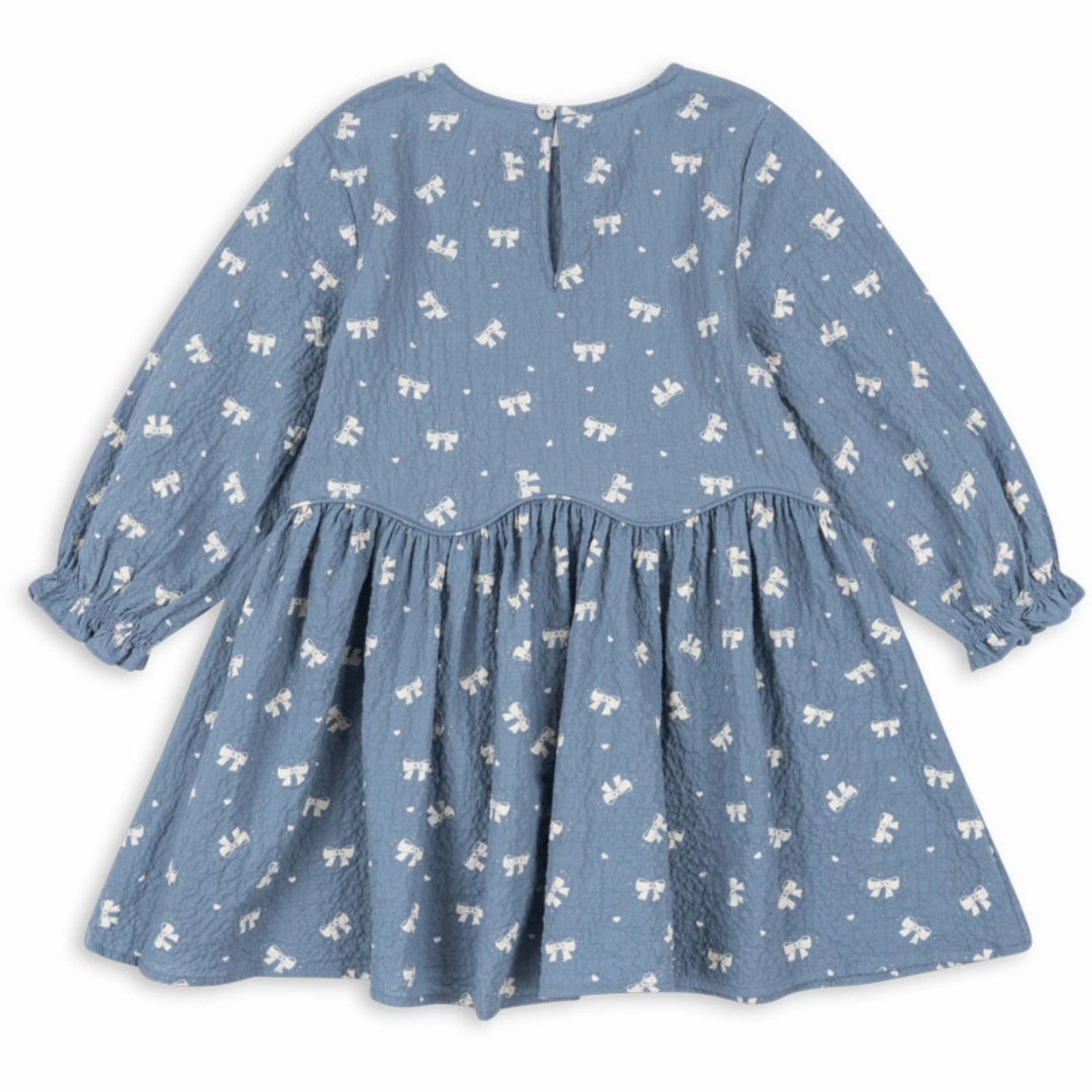 Relaxed work dress Konges Sl?jd Boucle Blue Vida Dress GOTS