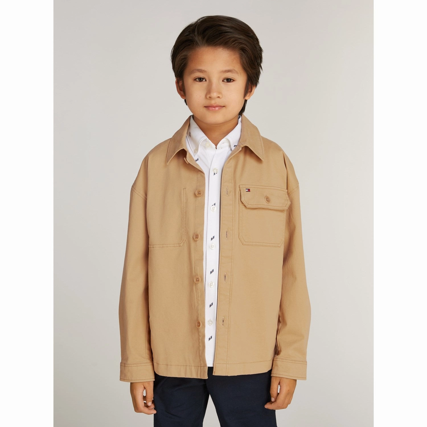 Lightweight texture Team Building Tommy Hilfiger Classic Khaki Utility Shirt