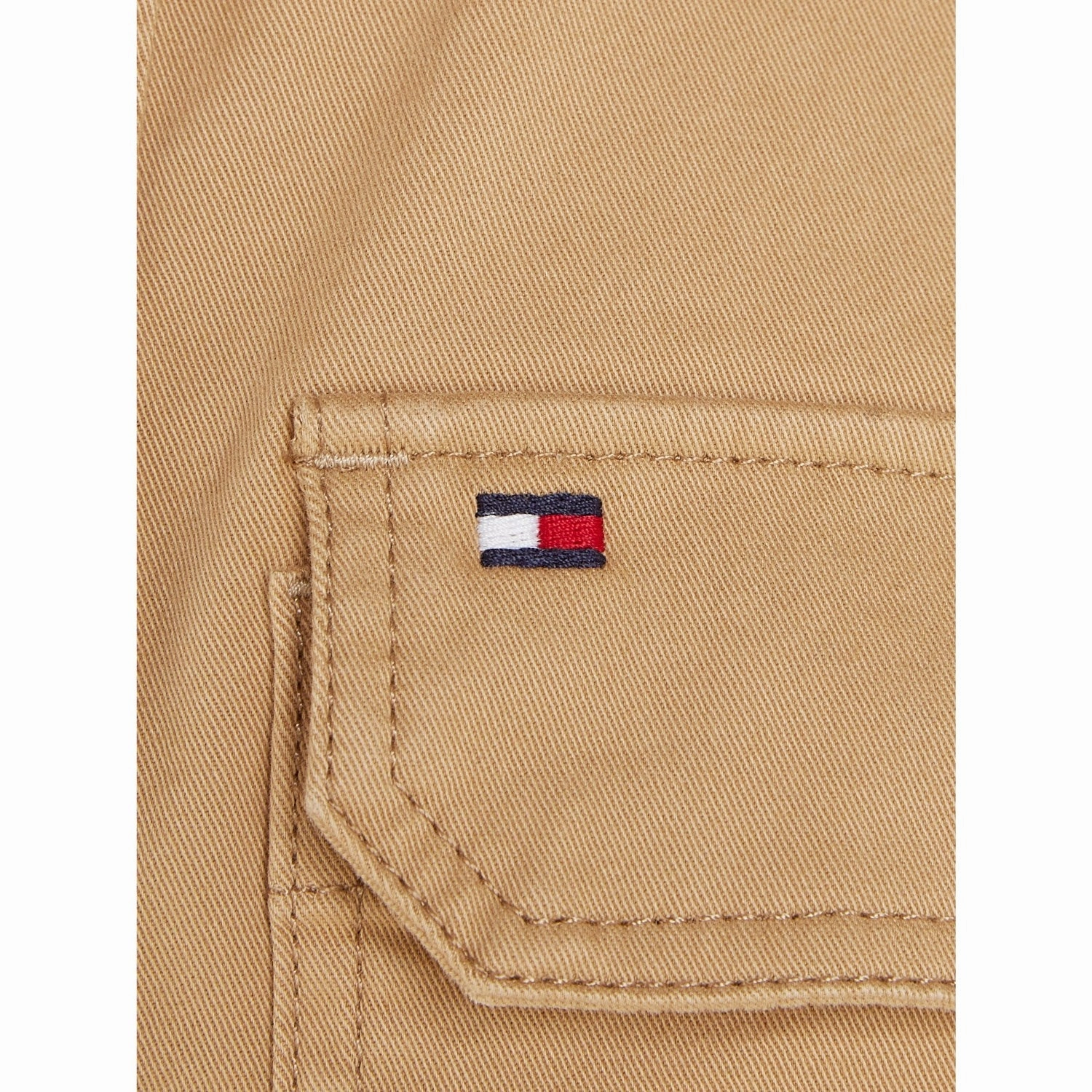 Tommy Hilfiger Classic Khaki Utility Shirt Sustainable Weave