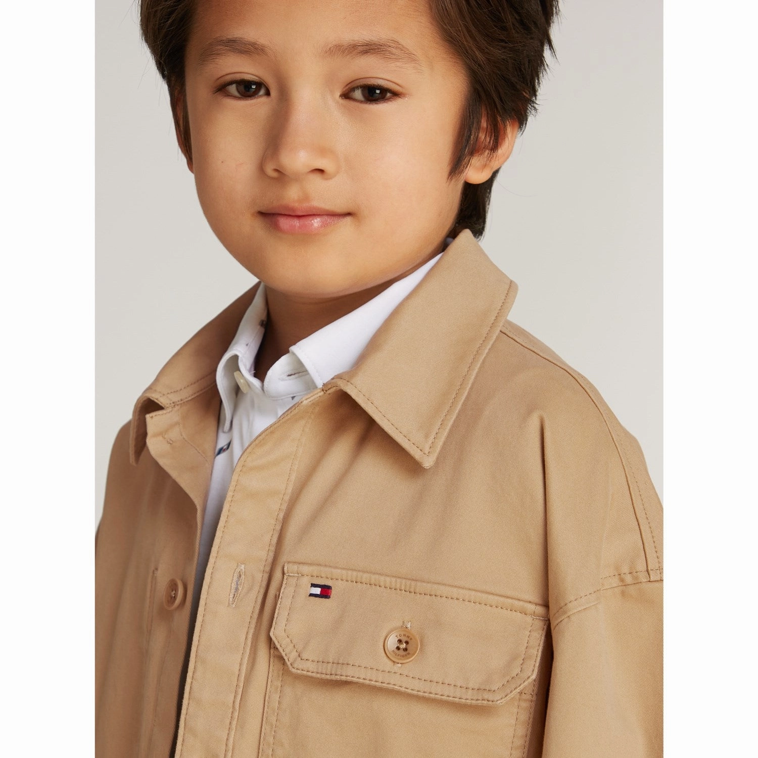 Short Sleeve Tommy Hilfiger Classic Khaki Utility Shirt