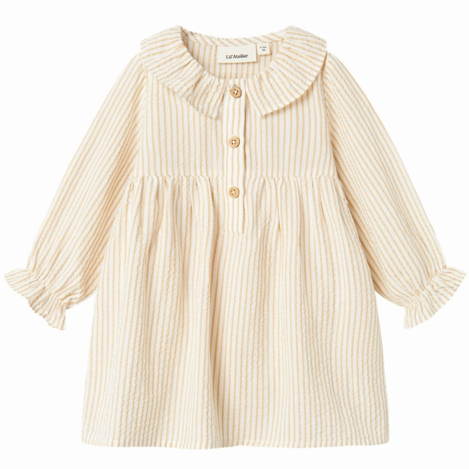 Lil'Atelier Coconut Milk Lino Loose Body Dress Curvy Glam