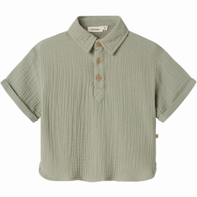 Lil'Atelier Seagrass Janu Loose Shirt High Neck