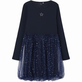 Name It Dark Sapphire Rarana Dress Neutral Flow