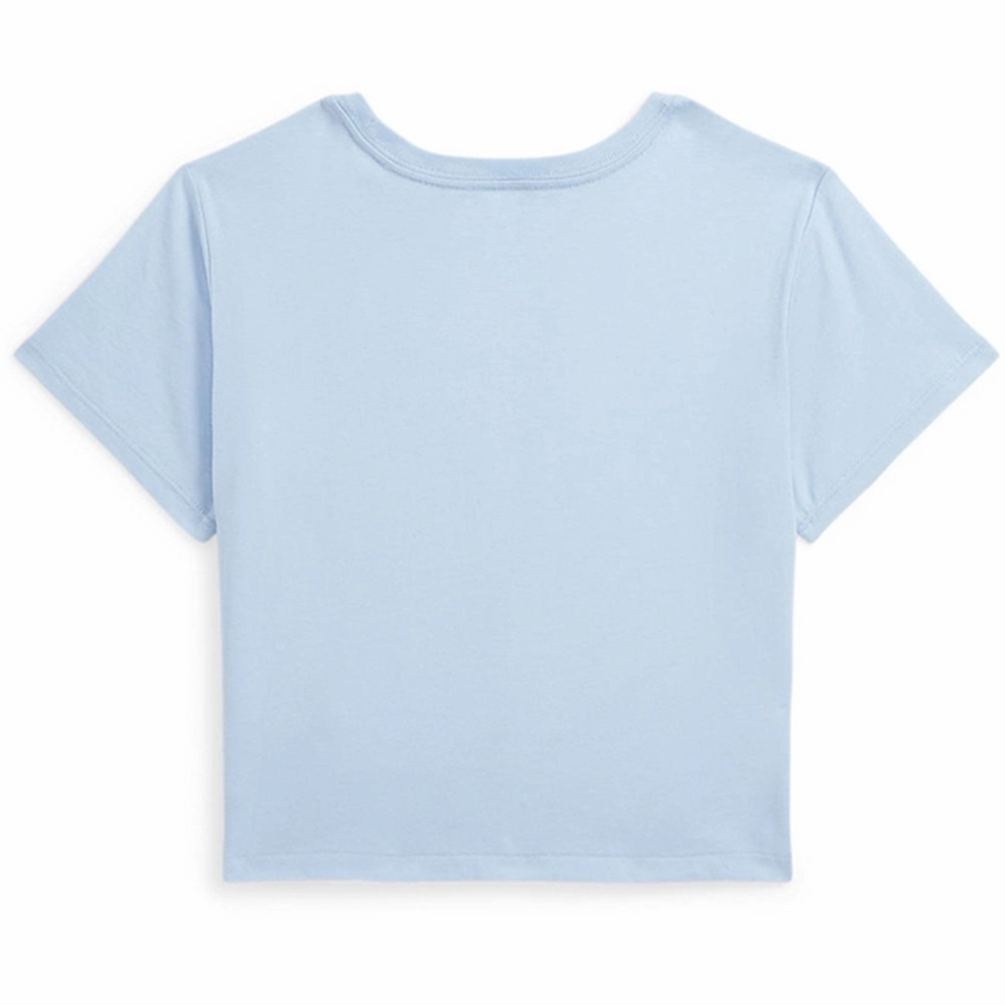 Polo Ralph Lauren Girl T-Shirt Bluebell w. Hint Of Pink Modern Design Versatile Top