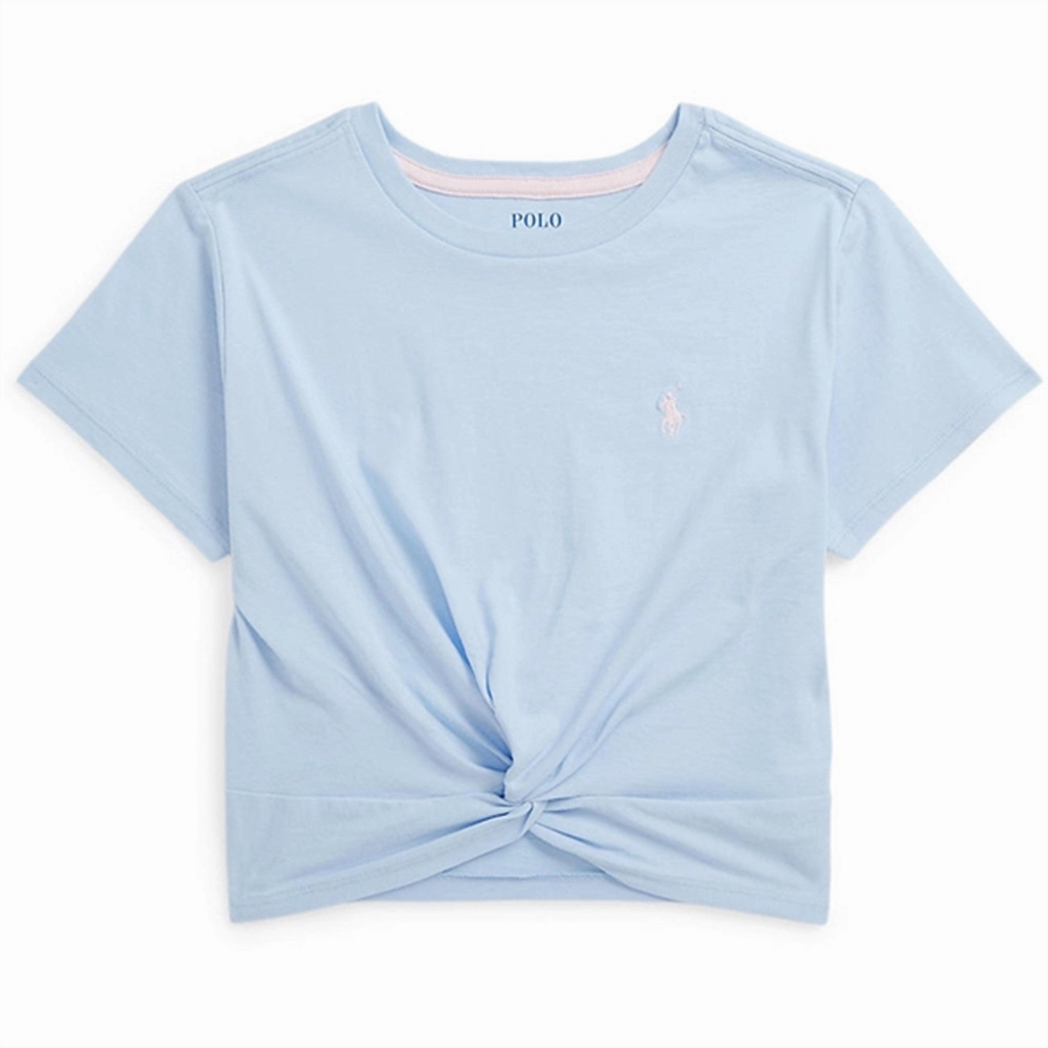 Polo Ralph Lauren Girl T-Shirt Bluebell w. Hint Of Pink Eco Friendly Dyes Fur combination