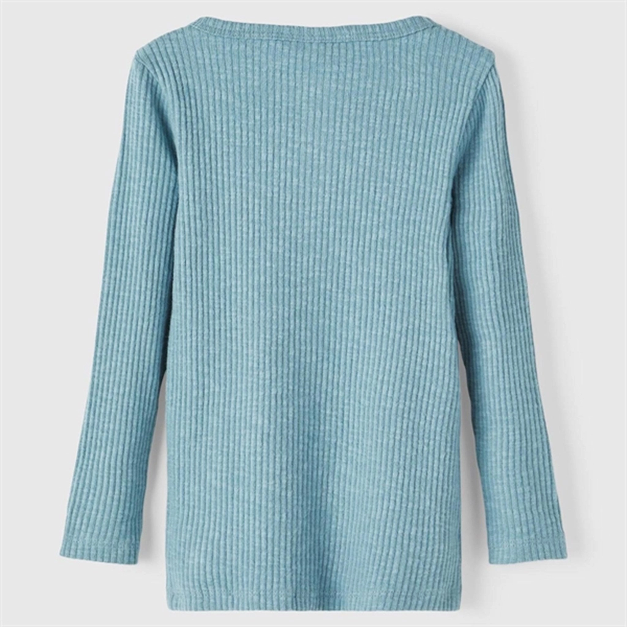 Lil'Atelier Smoke Blue Rajo Slim Blouse Relaxed Vibe high-low hem