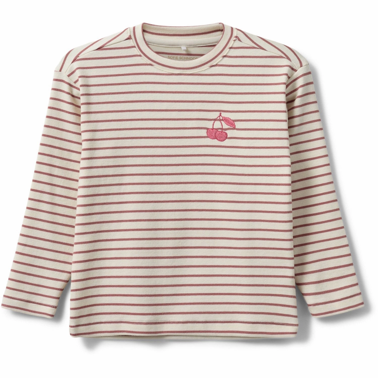 High Street Fashion Sustainable Manufacturing Process Sofie Schnoor Off White Striped T-Shirt Longslv