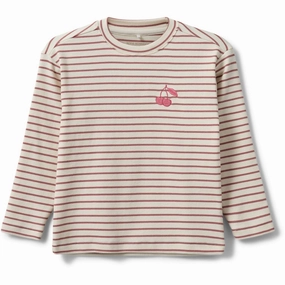 High Street Fashion Sustainable Manufacturing Process Sofie Schnoor Off White Striped T-Shirt Longslv