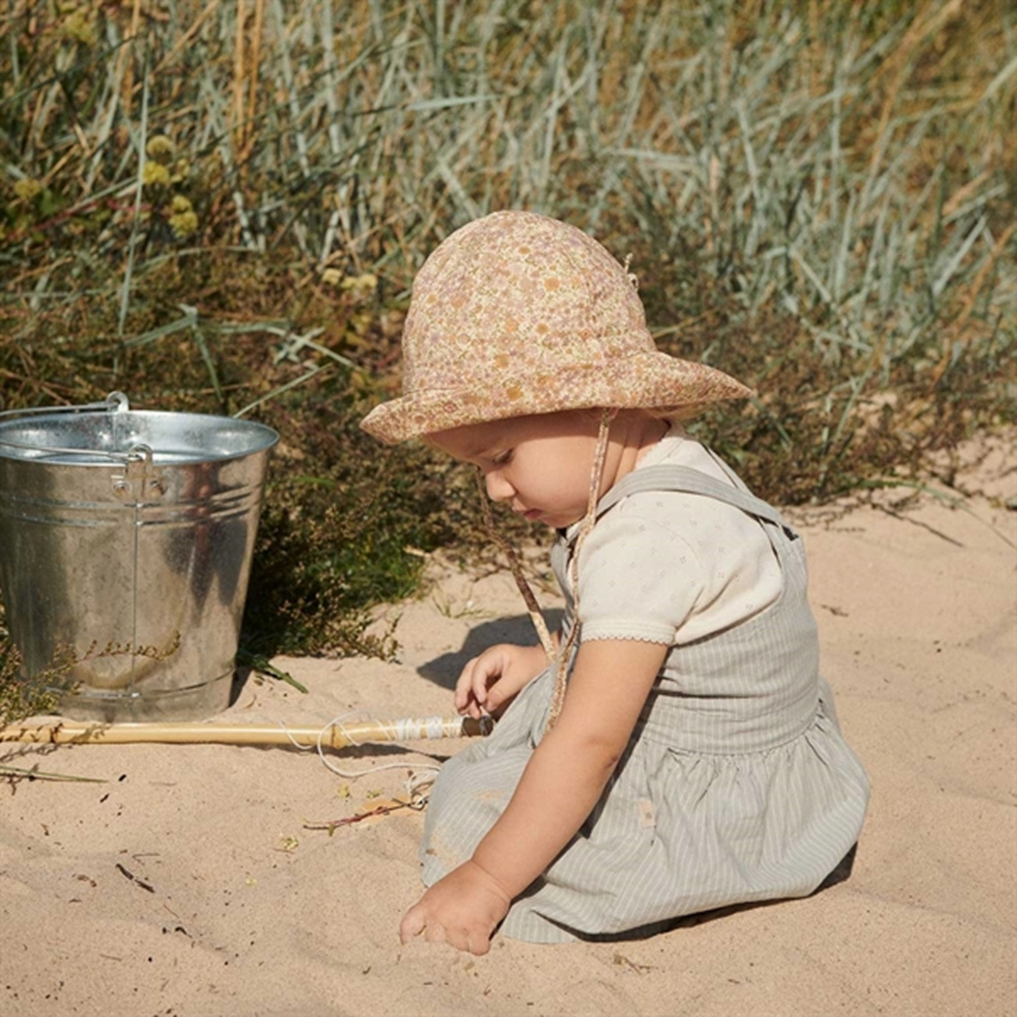 Wheat Misty Stripe Otilia Dress Clear Blush