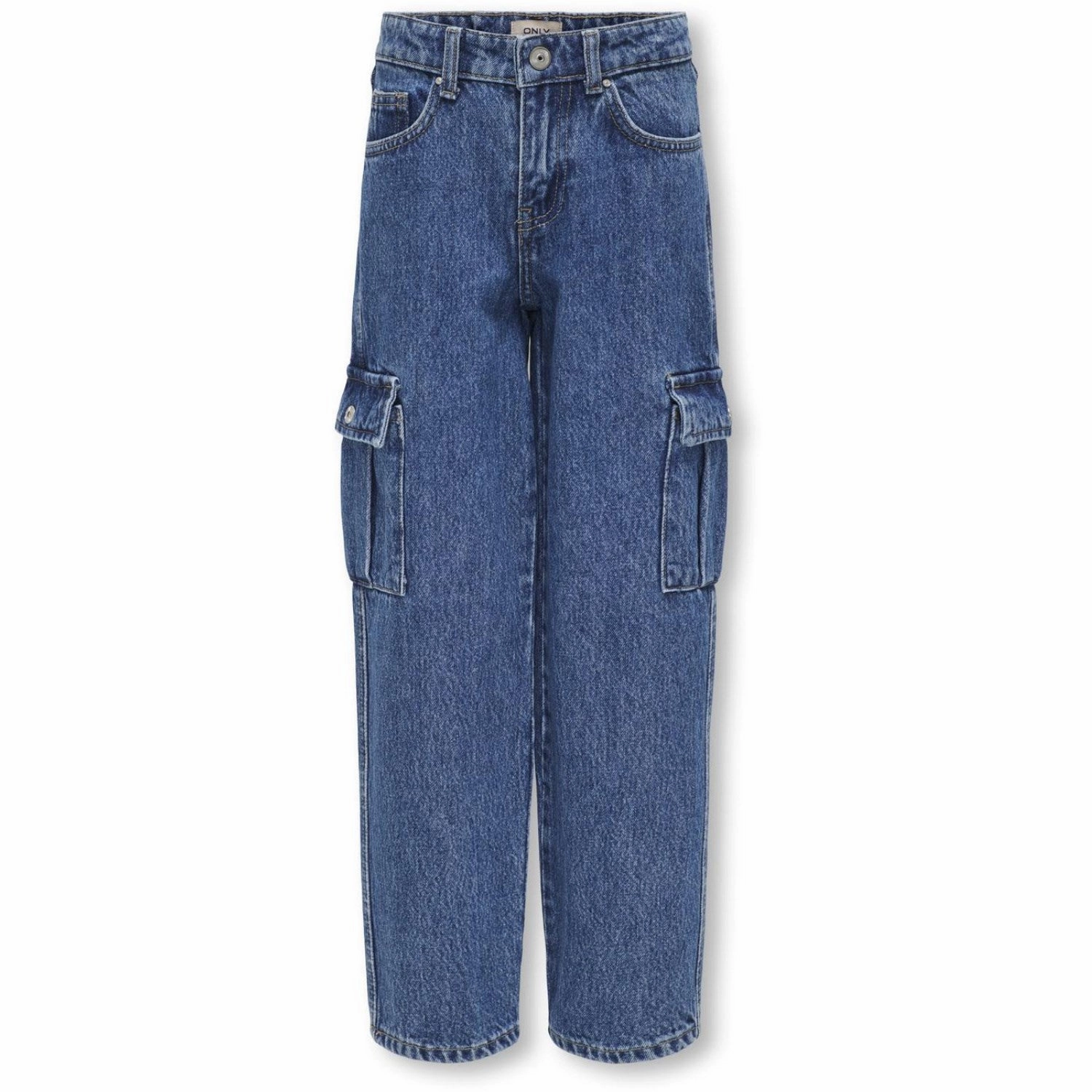 kids ONLY Medium Blue Denim Harmony Wide Cargo Carrot Jeans Date Night Loose Vintage Lover