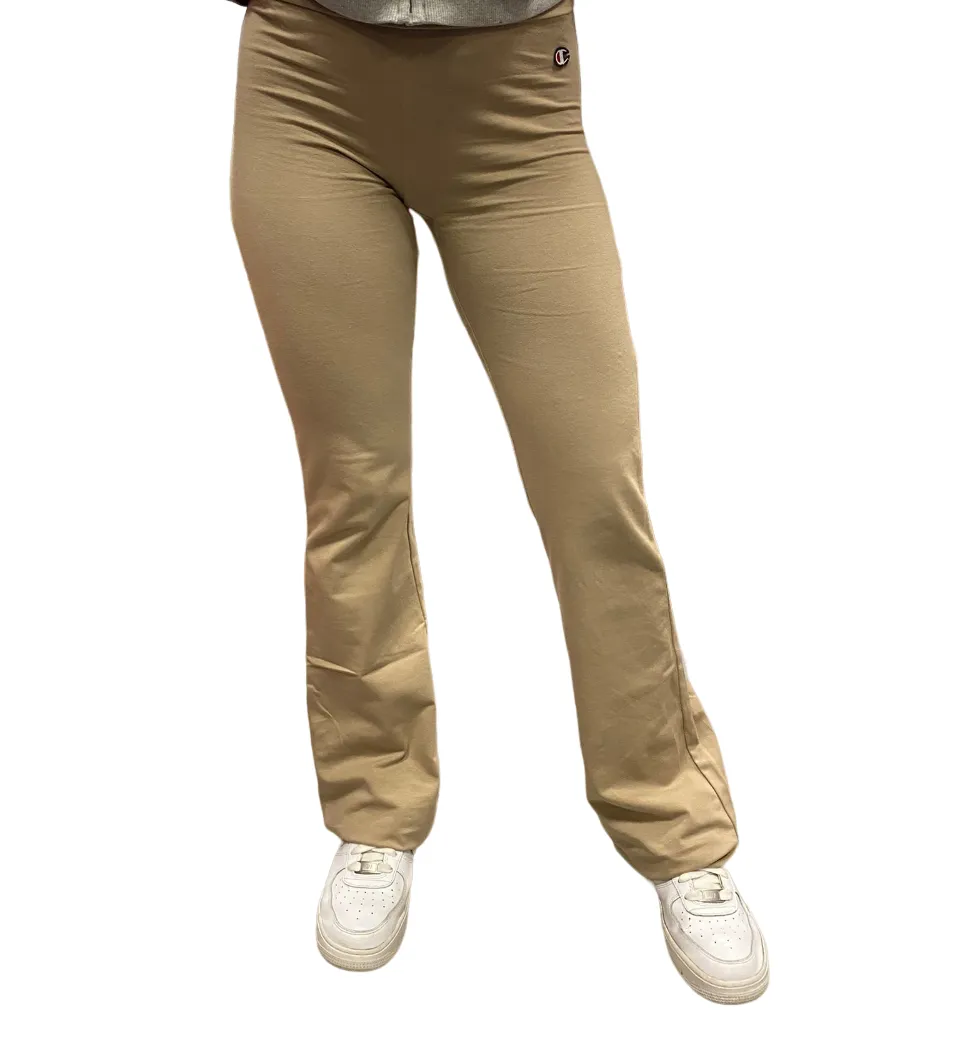 Performance Wear ContouredErgonomicFit Champion pantalone sportivo da donna a vita alta e largo a zampa 117137 beige
