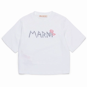 FadeResistantPrint Layering Piece Marni White T-Shirt