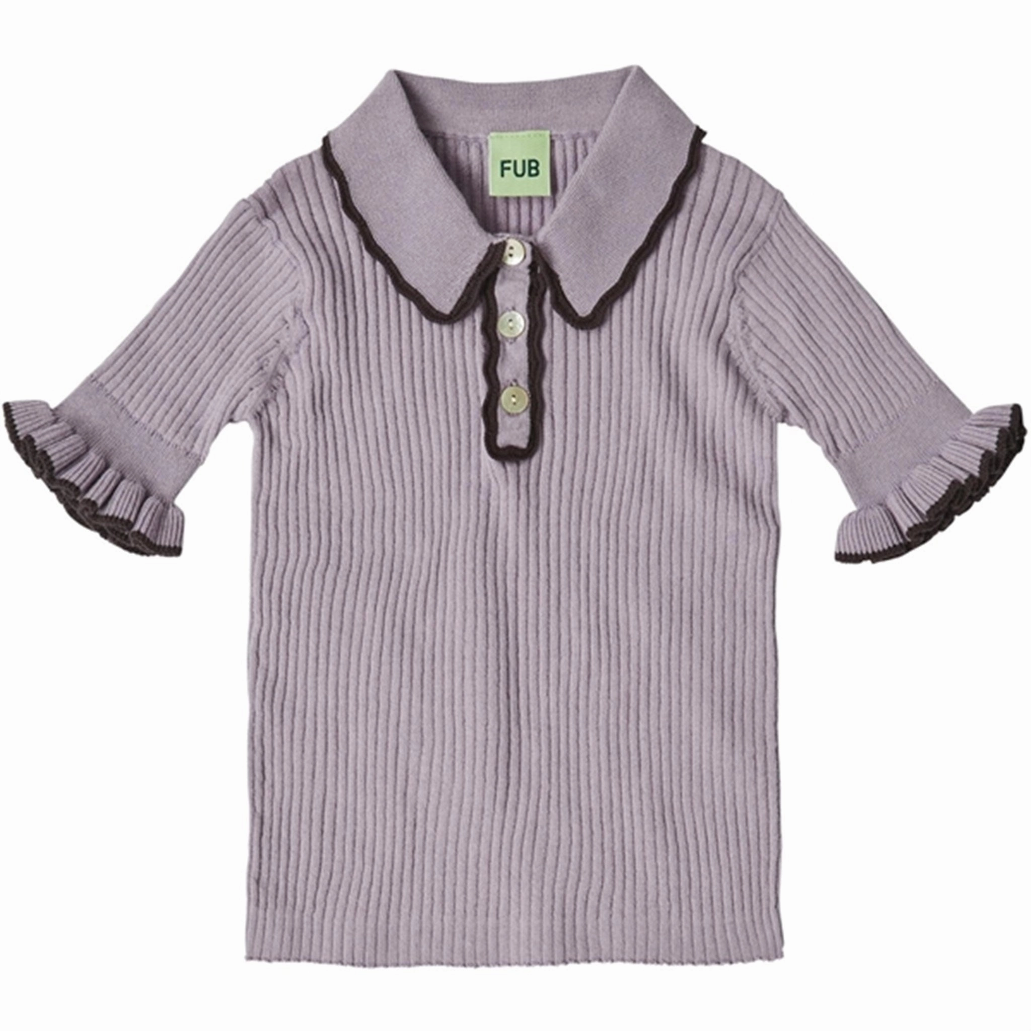 Reinforced Neckline FUB Heather Rib Polo T-shirt