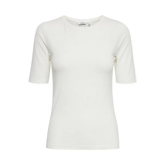 b.young t-shirt da donna manica corta Pamila 20806528 80115 bianco latte Casual Layer Wear