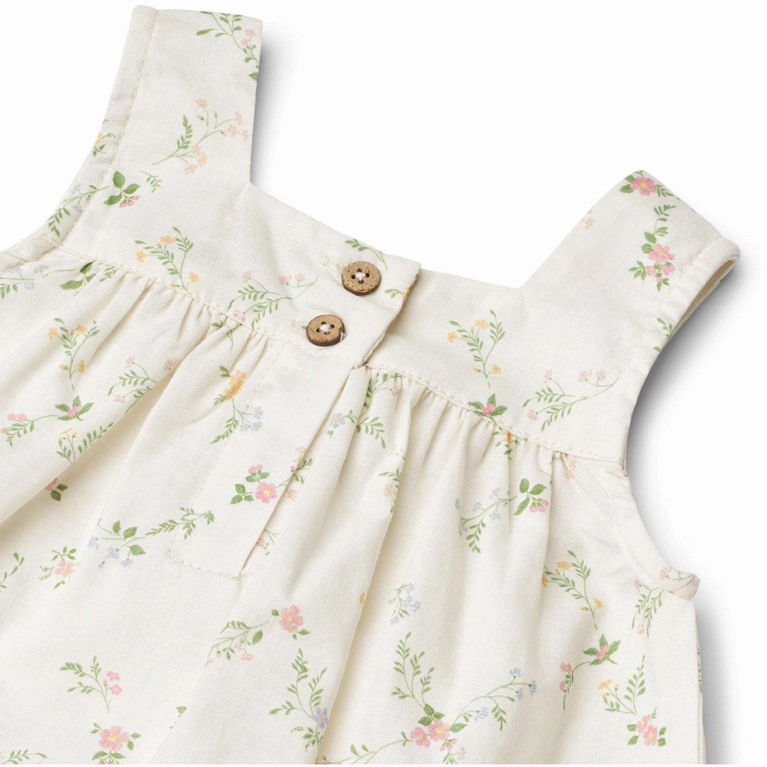 Wheat Ivory Checked Flowers Dress Ayla Stylish Layering Easy Lovely