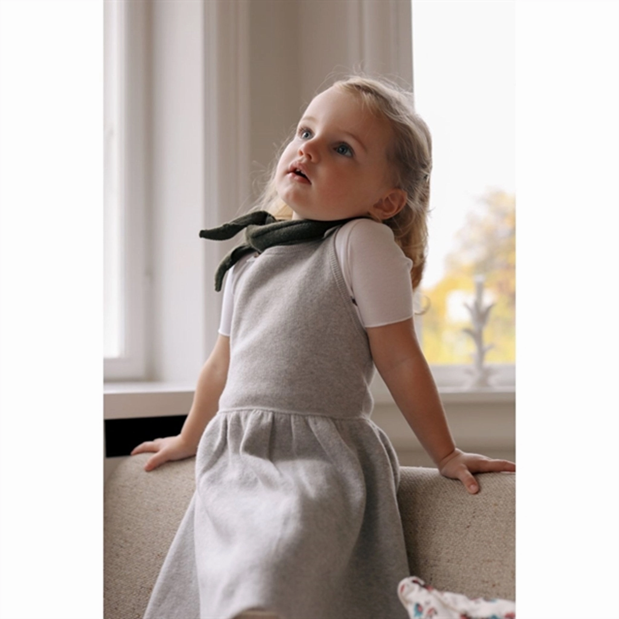 Chain-Detail Country View HOLMM Silver Shadow Kaya Knit Spencer Dress