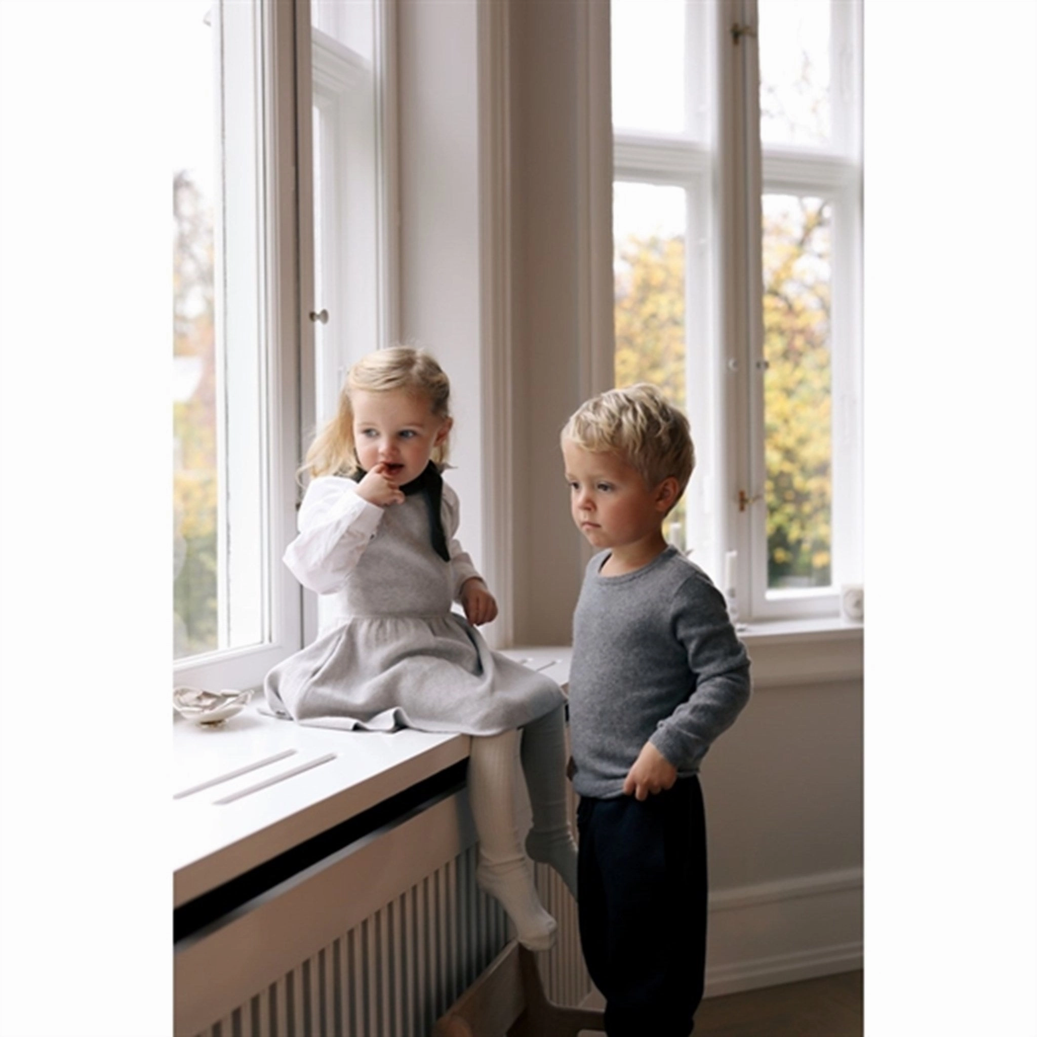 Easy Layers HOLMM Silver Shadow Kaya Knit Spencer Dress