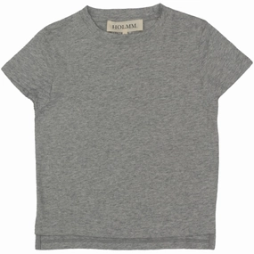 Flexible Neckband HOLMM Light Grey Luis Cotton T-Shirt