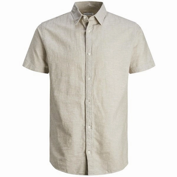 Jack & Jones Junior Crockery Linen Blend Shirt ethical fashion Dressy look