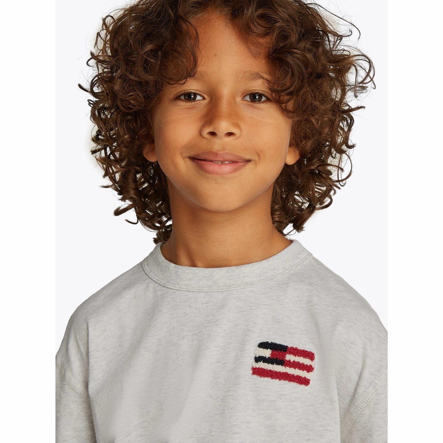 NoSideSeams Affordable accessibility Tommy Hilfiger Snow White Heather Flag Terry Emb T-Shirt