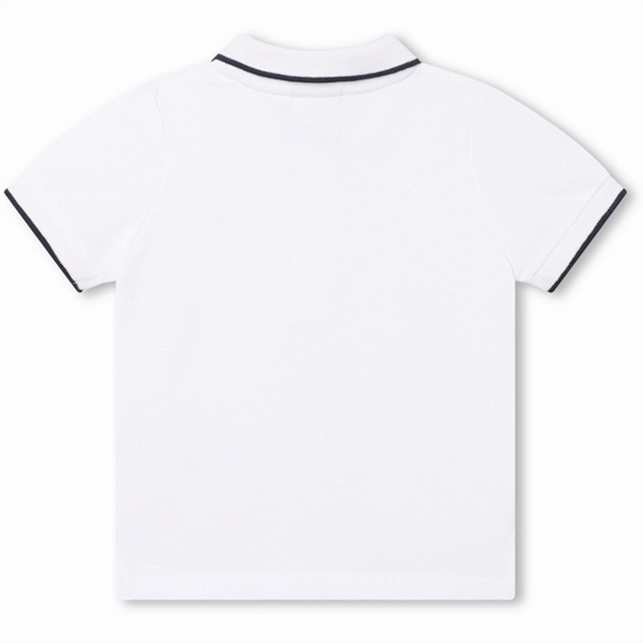 Hugo Boss Baby Short Sleeve Polo White Summer Golf Curved Hemline