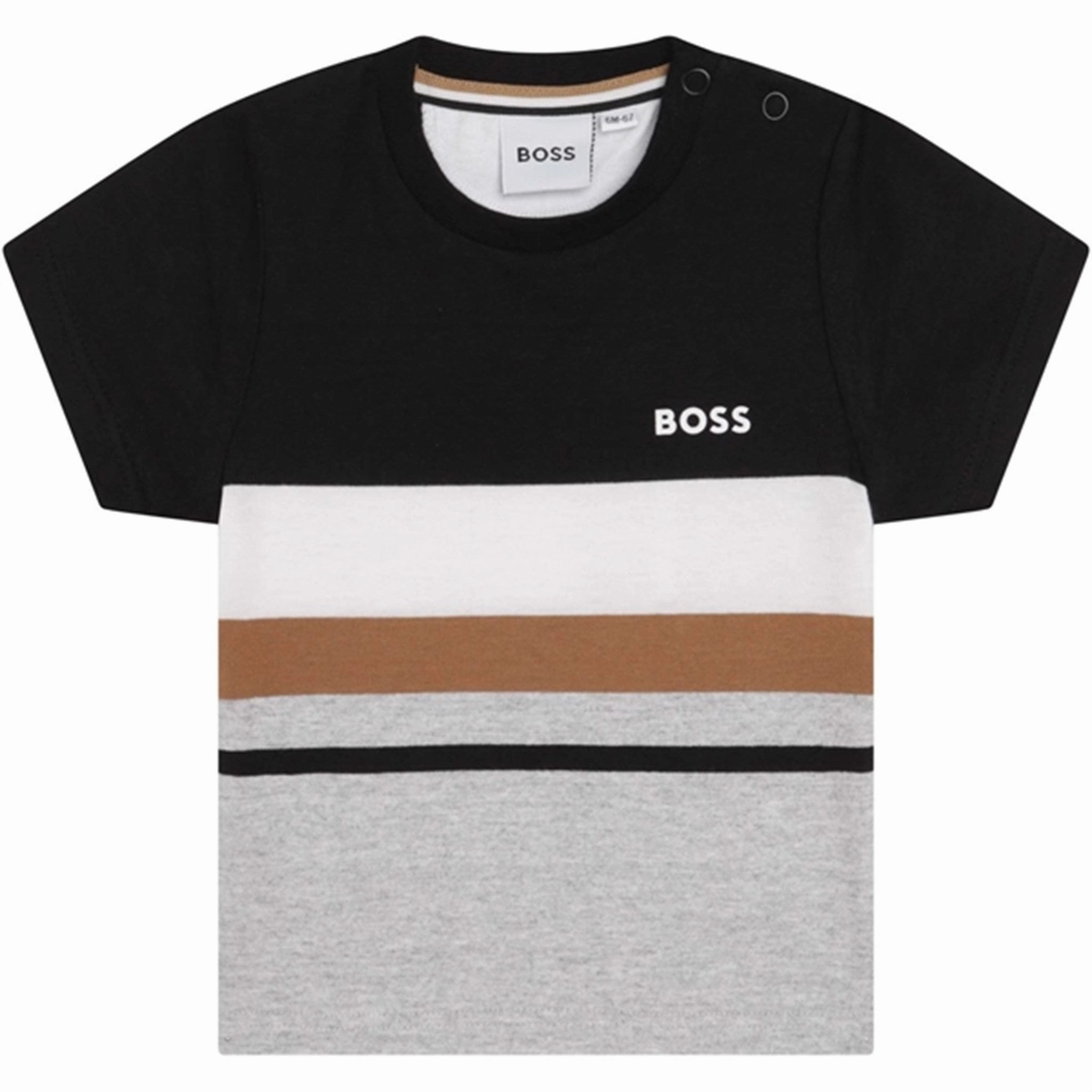 Durable Color Retention Daily Style Trend Hugo Boss Baby T-shirt Black