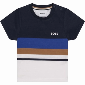 Chic Style Trend Hugo Boss Baby T-shirt Navy