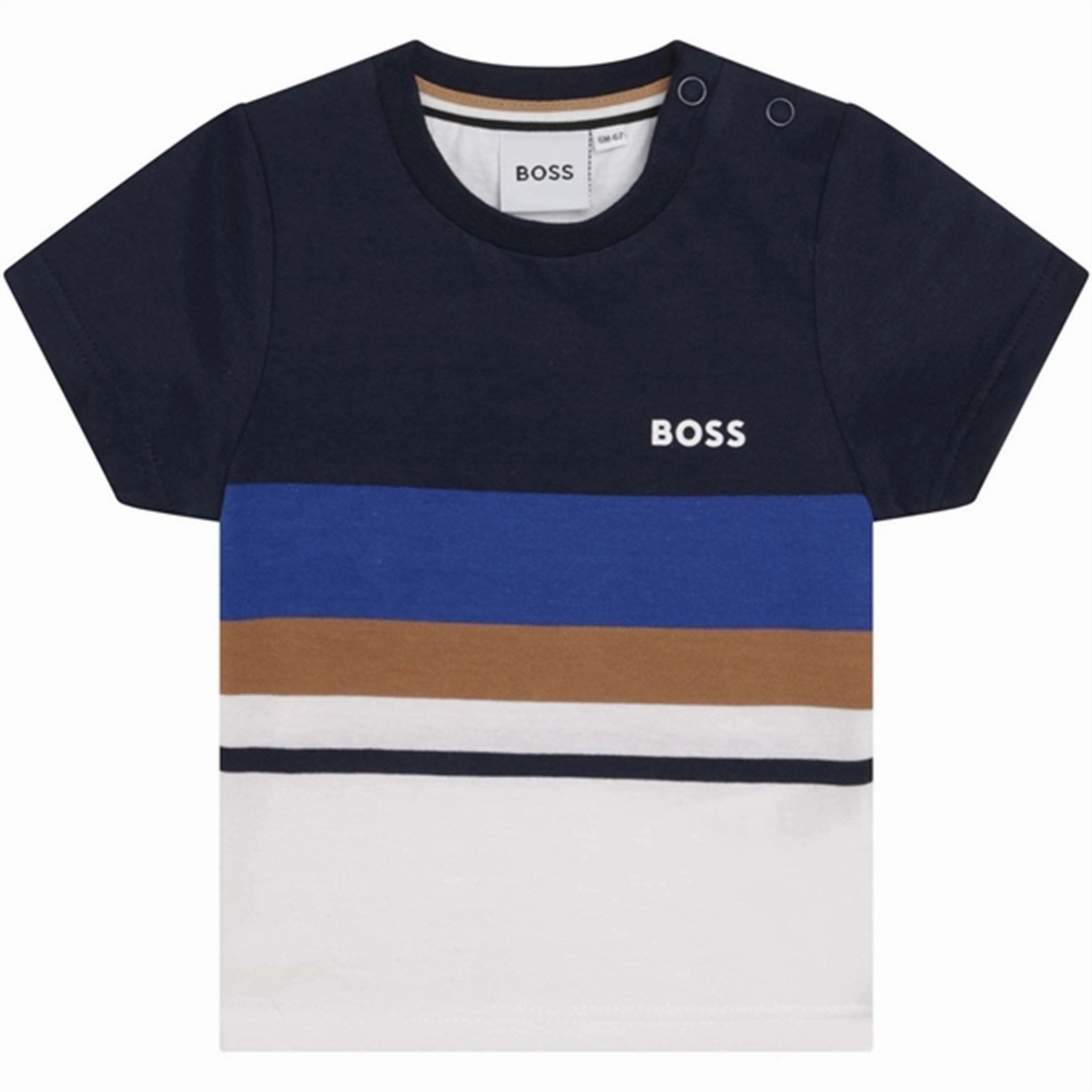 TexturedWeavePattern Modern innovation Hugo Boss Baby T-shirt Navy
